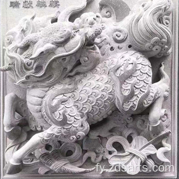 Oanpaste Stone Carving Unicorn